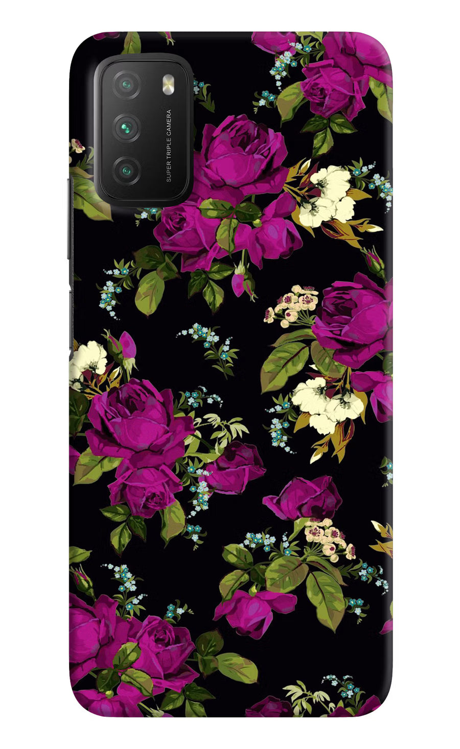 Flowers Poco M3 Back Cover, Hard case