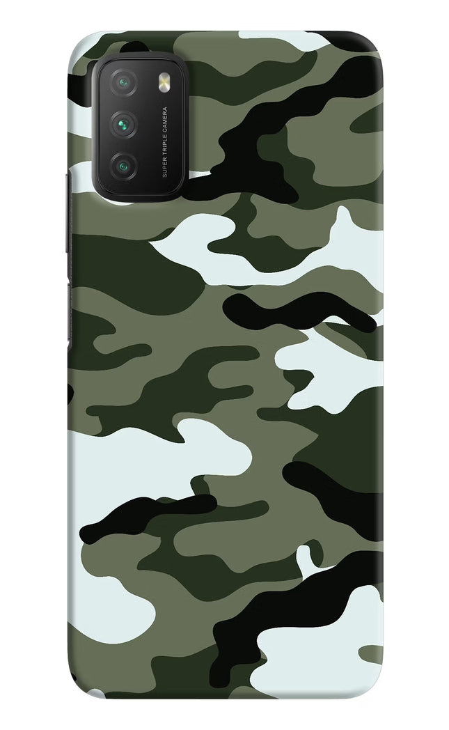 Camouflage Poco M3 Hard Case Back Cover by Casekaro