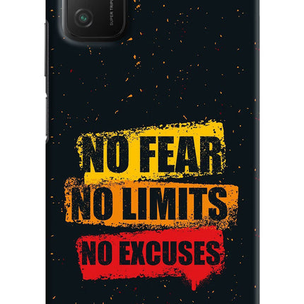 No Fear No Limits No Excuse Poco M3 Hard Case Back Cover by Casekaro