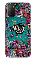 Music Graffiti Poco M3 Hard Case Back Cover by Casekaro