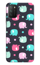 Elephants Poco M3 Hard Case Back Cover by Casekaro