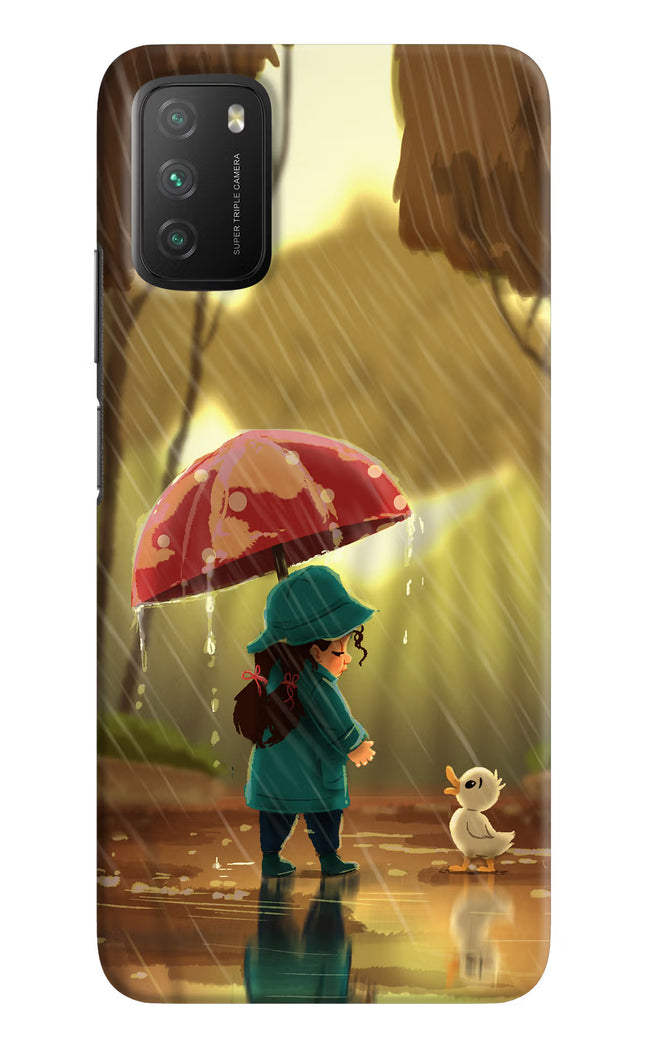 Rainy Day Poco M3 Hard Case Back Cover by Casekaro