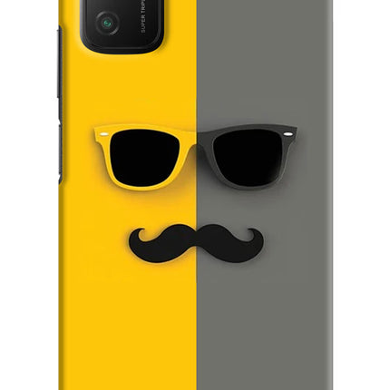 Sunglasses with Mustache Poco M3 Hard Case Back Cover by Casekaro