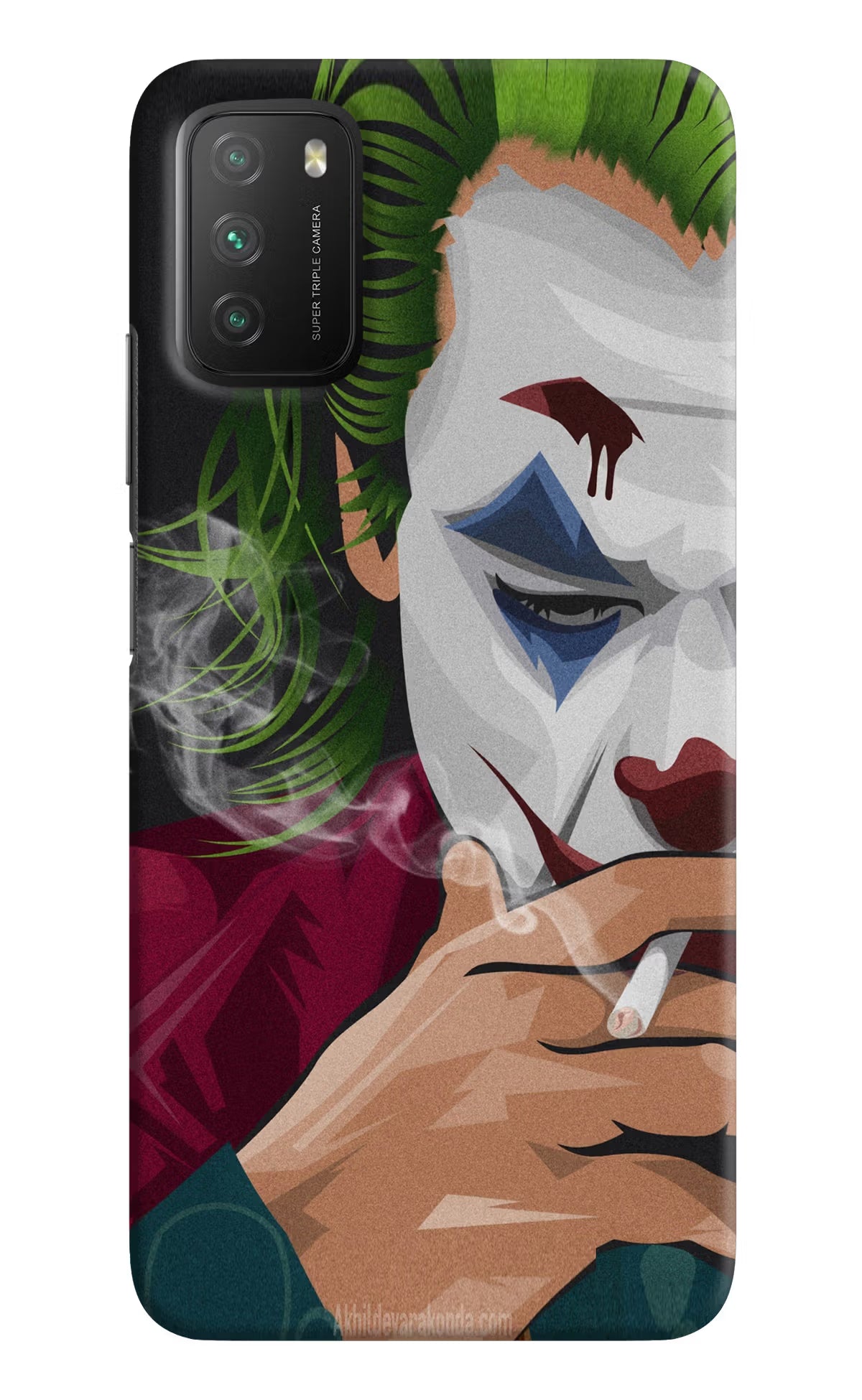 Joker Smoking Poco M3 Hard Case Back Cover by Casekaro