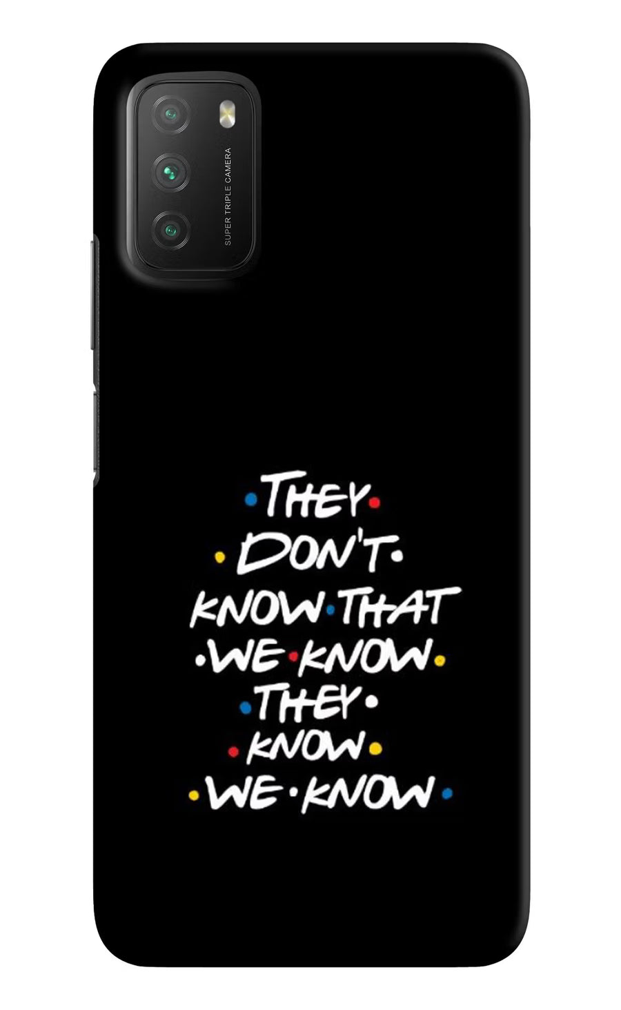 FRIENDS Dialogue Poco M3 Back Cover, Hard case