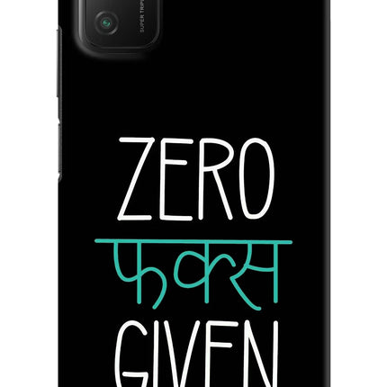 Zero Fucks Given Poco M3 Hard Case Back Cover by Casekaro