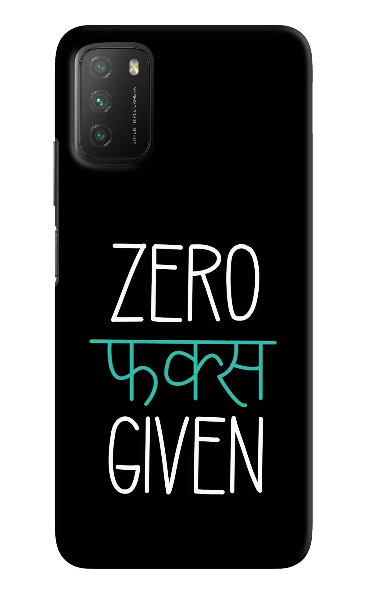 Zero Fucks Given Poco M3 Hard Case Back Cover by Casekaro