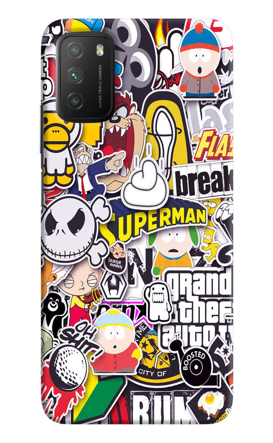 Sticker Bomb Poco M3 Hard Case Back Cover by Casekaro