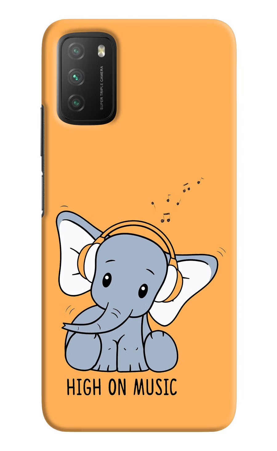 High On Music Poco M3 Back Cover, Hard case