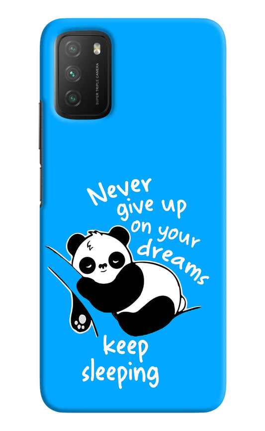 Keep Sleeping Poco M3 Hard Case Back Cover by Casekaro