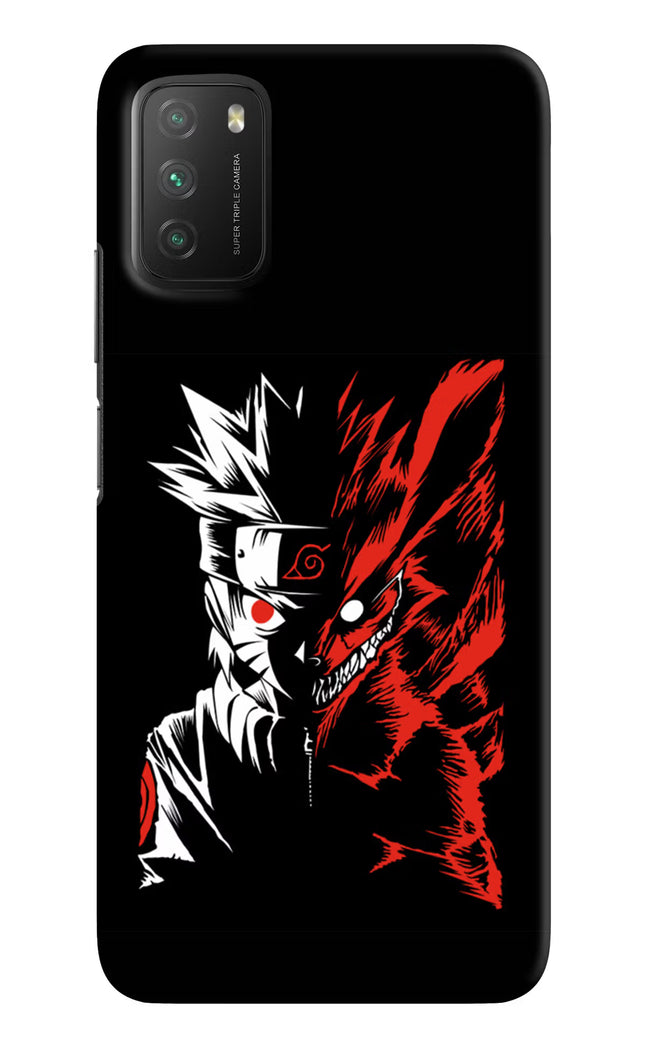 Naruto Two Face Poco M3 Hard Case Back Cover by Casekaro