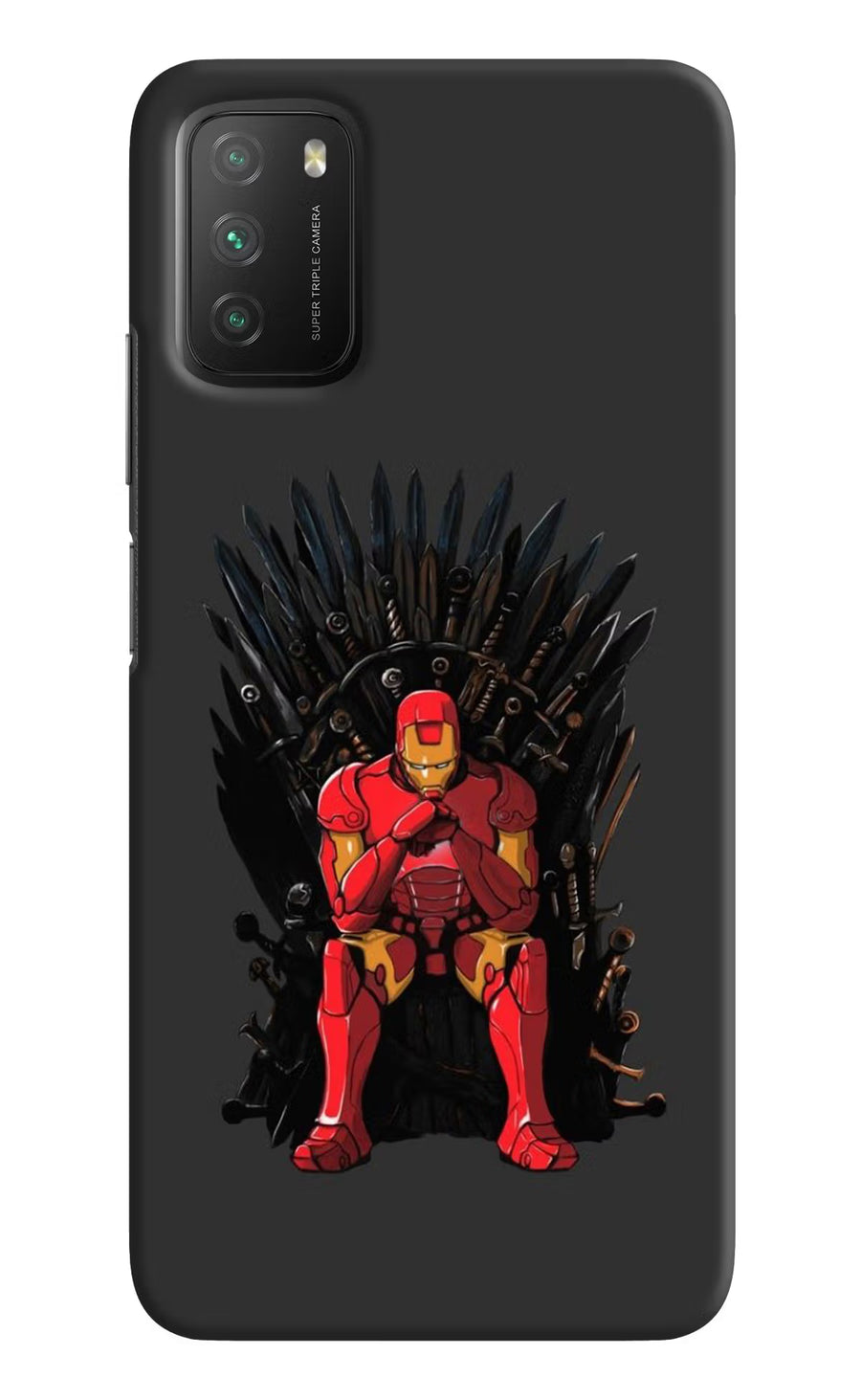 Ironman Throne Poco M3 Back Cover, Hard case