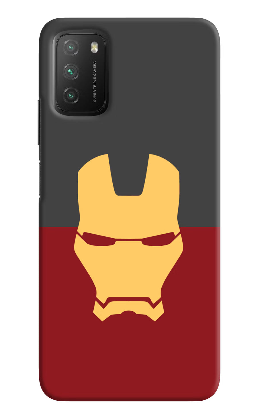 Ironman Poco M3 Back Cover, Hard case