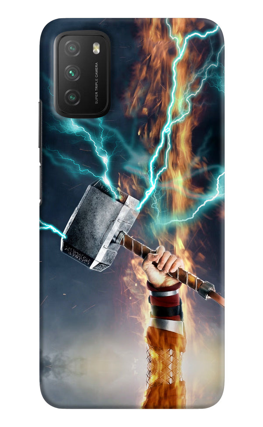 Thor Hammer Mjolnir Poco M3 Back Cover, Hard case