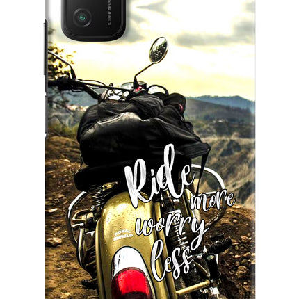 Ride More Worry Less Poco M3 Hard Case Back Cover by Casekaro