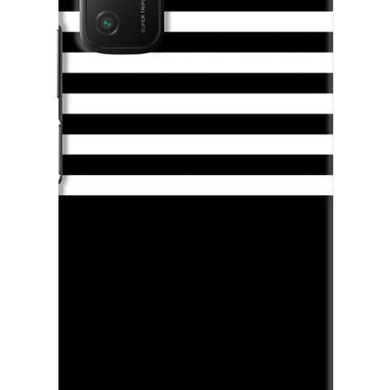 Black and White Print Poco M3 Hard Case Back Cover by Casekaro