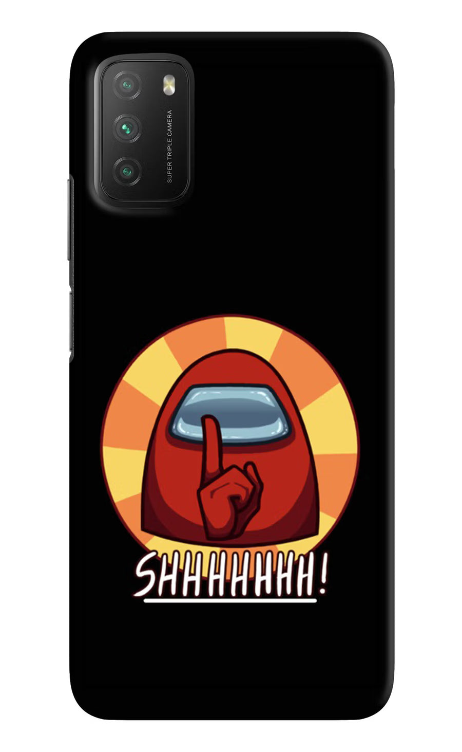 Among Us Shhh! Poco M3 Back Cover, Hard case