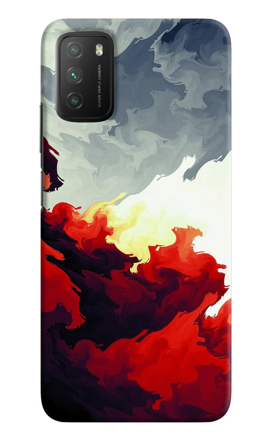 Fire Cloud Poco M3 Hard Case Back Cover by Casekaro