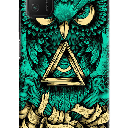 Green Owl Poco M3 Hard Case Back Cover by Casekaro