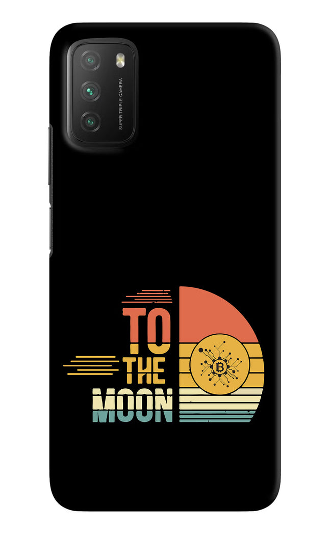 To the Moon Poco M3 Hard Case Back Cover by Casekaro