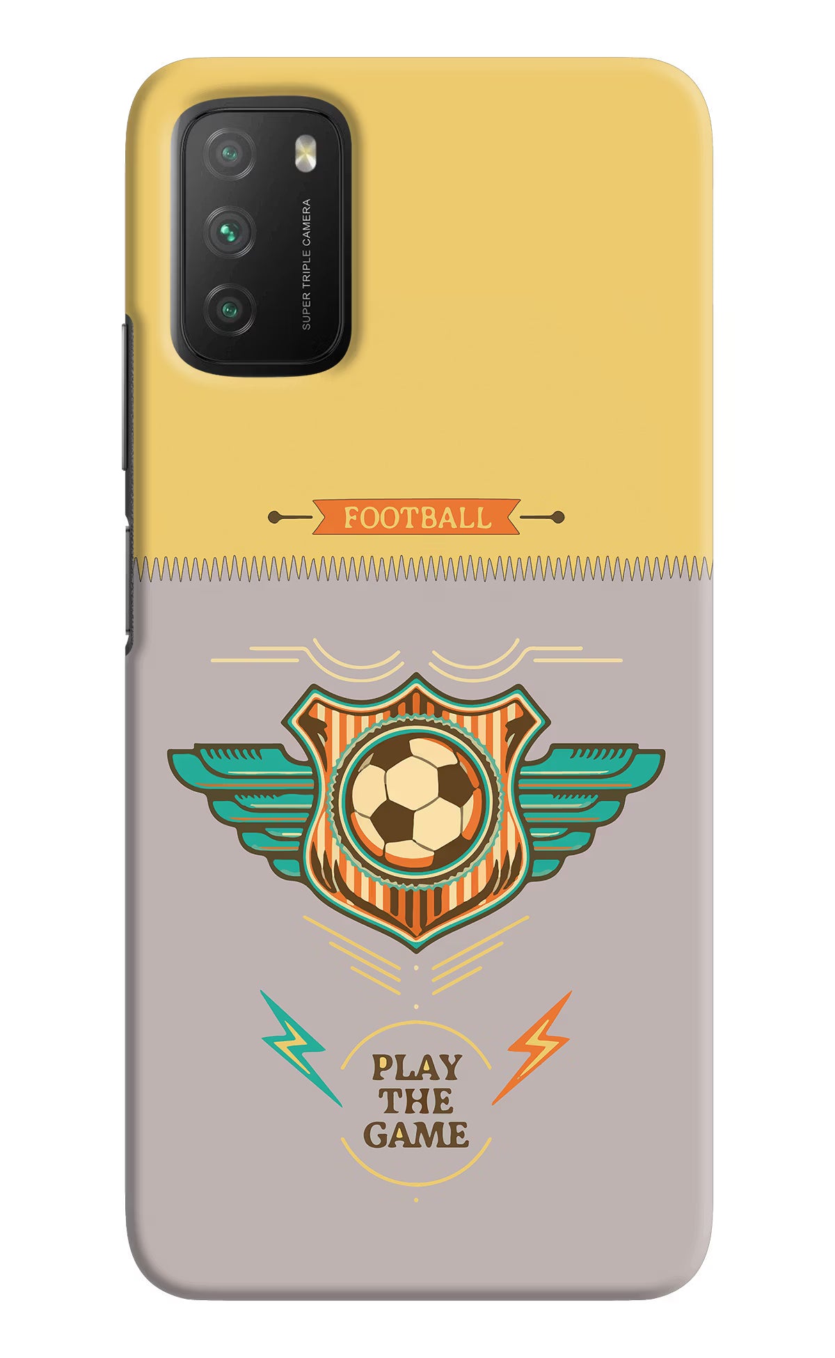 Football Poco M3 Hard Case Back Cover by Casekaro