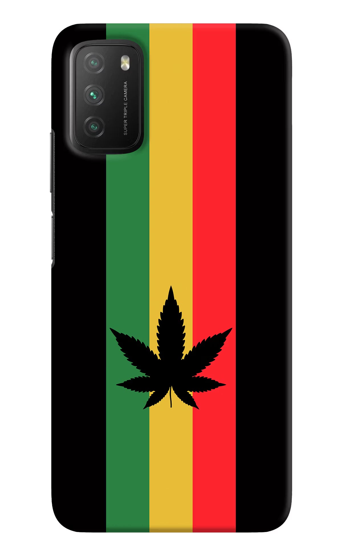 Weed Flag Poco M3 Hard Case Back Cover by Casekaro