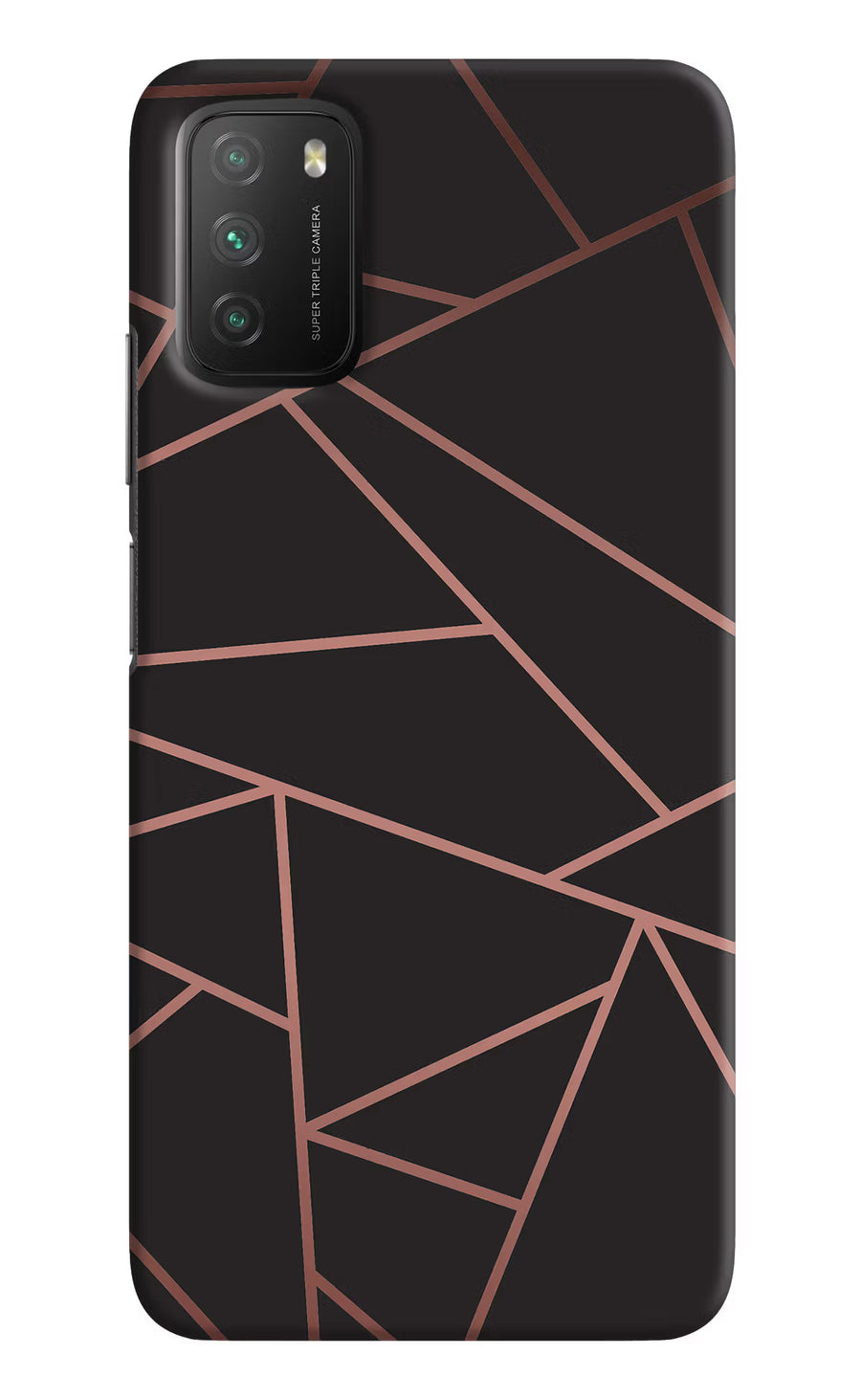 Geometric Pattern Poco M3 Back Cover, Hard case