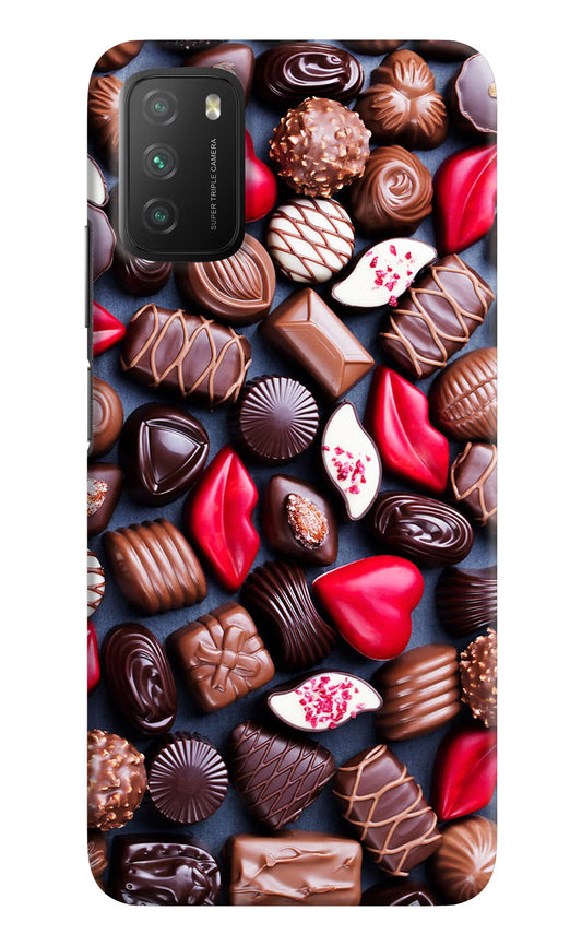 Chocolates Poco M3 Hard Case Back Cover by Casekaro