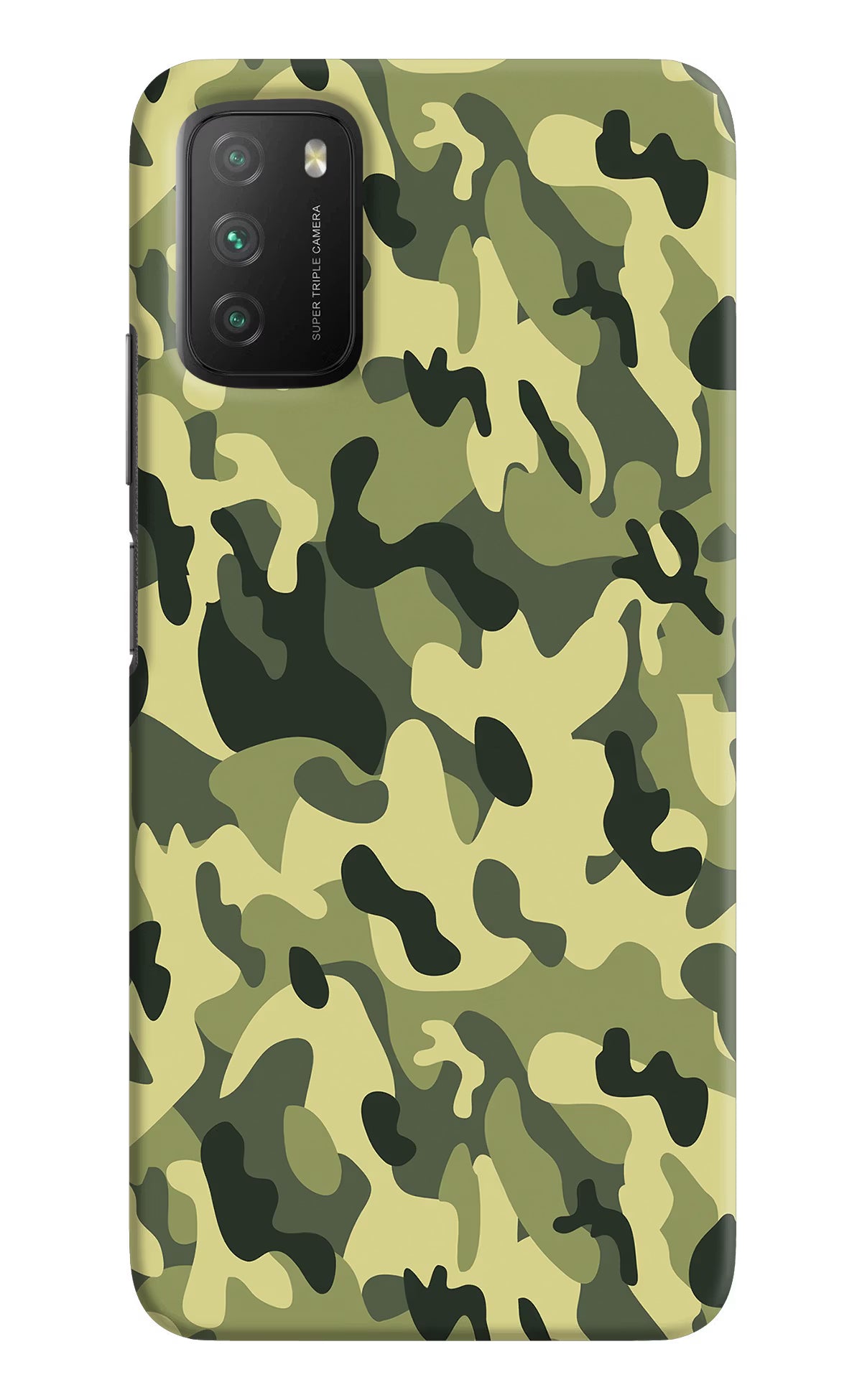 Camouflage Poco M3 Hard Case Back Cover by Casekaro