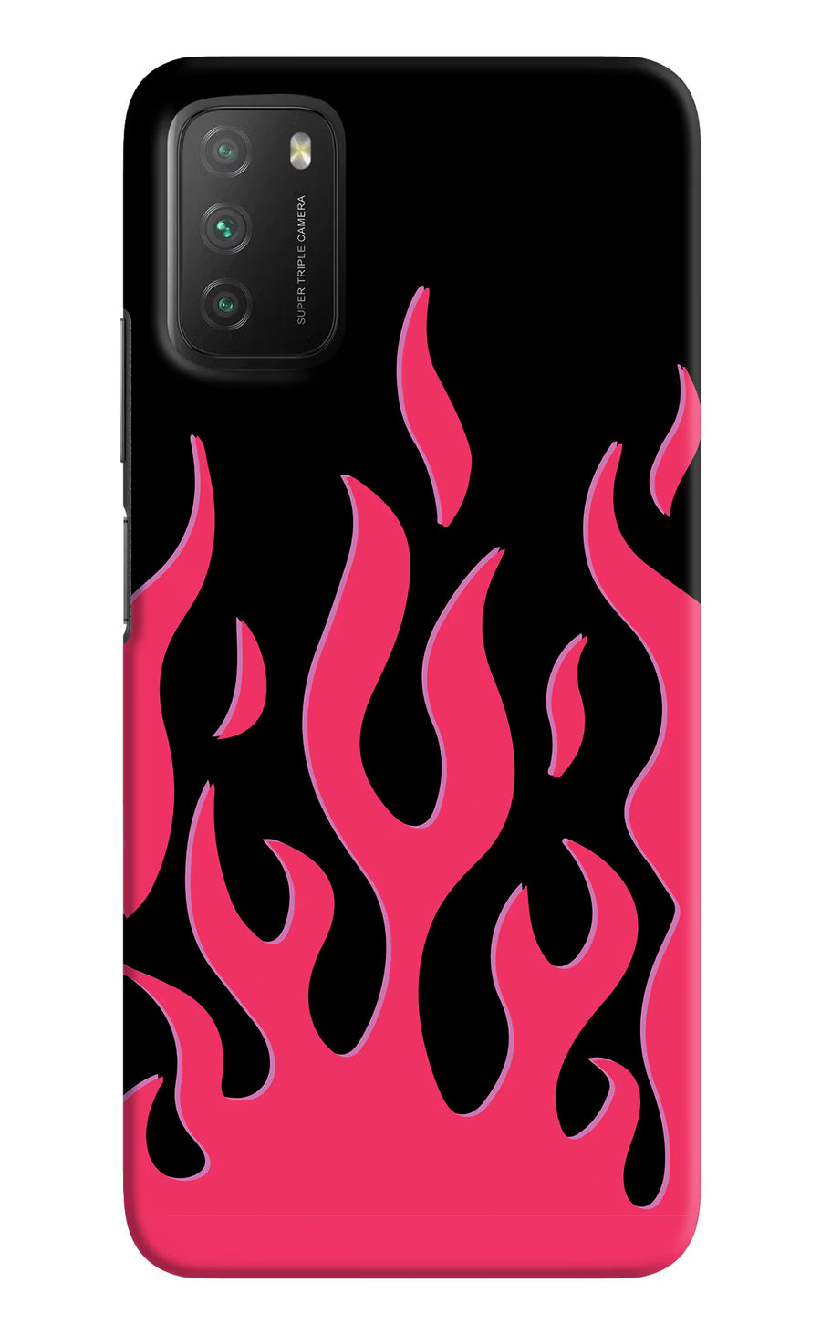 Fire Flames Poco M3 Back Cover, Hard case