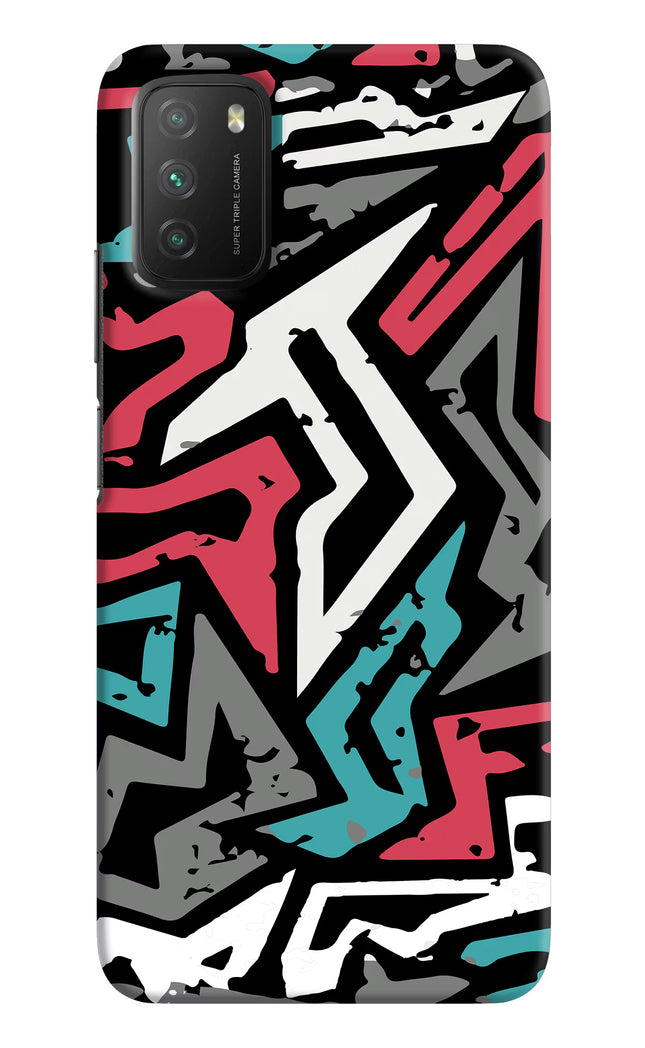 Geometric Graffiti Poco M3 Hard Case Back Cover by Casekaro