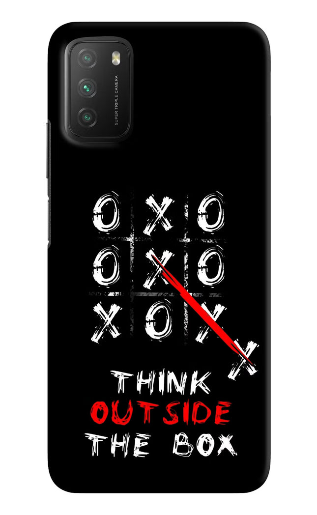 Think out of the BOX Poco M3 Hard Case Back Cover by Casekaro