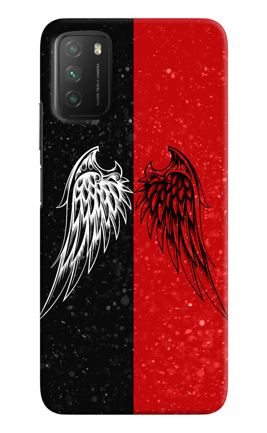 Wings Poco M3 Hard Case Back Cover by Casekaro