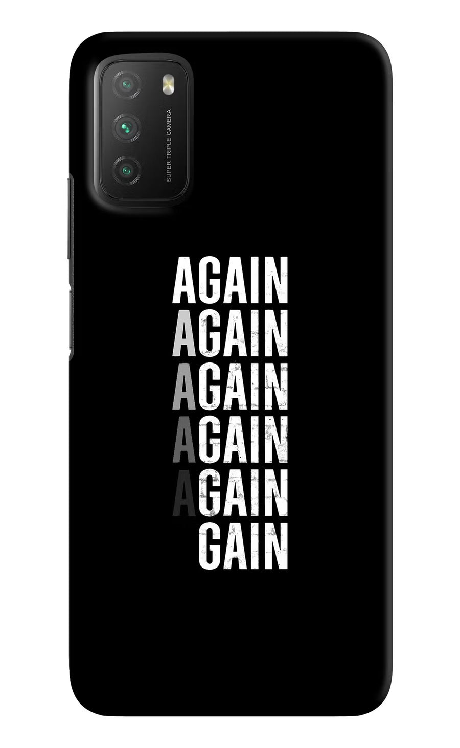 Again Again Gain Poco M3 Back Cover, Hard case