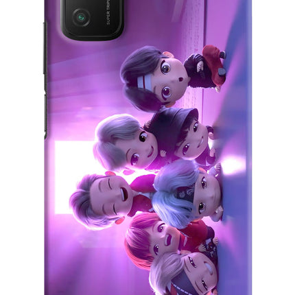 BTS Chibi Poco M3 Hard Case Back Cover by Casekaro