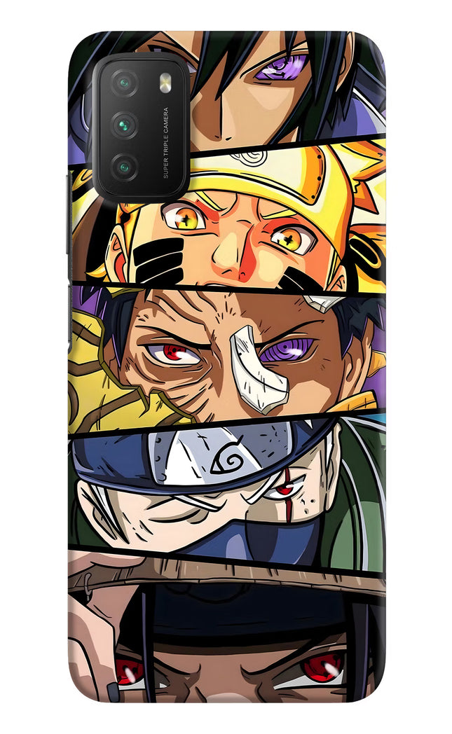 Naruto Character Poco M3 Hard Case Back Cover by Casekaro