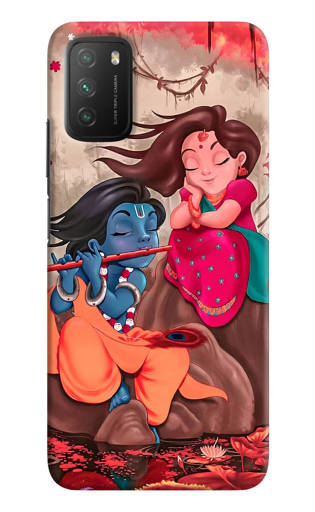 Radhe Krishna Poco M3 Hard Case Back Cover by Casekaro
