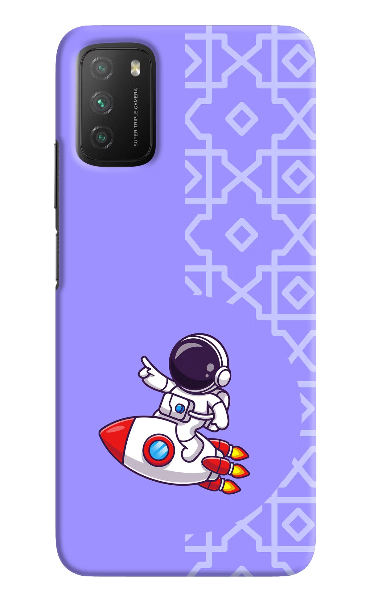 Cute Astronaut Poco M3 Hard Case Back Cover by Casekaro