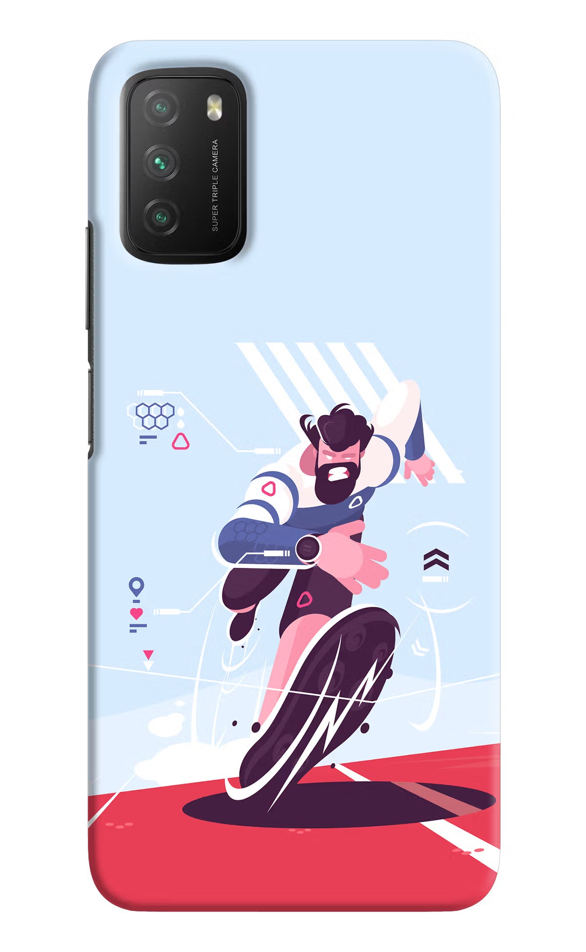 Run Pro Poco M3 Hard Case Back Cover by Casekaro