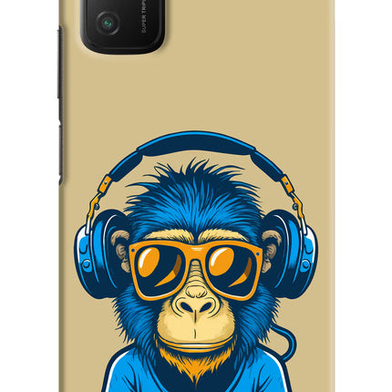 Monkey Headphone Poco M3 Hard Case Back Cover by Casekaro