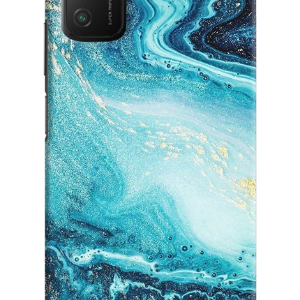 Blue Glitter Marble Poco M3 Hard Case Back Cover by Casekaro
