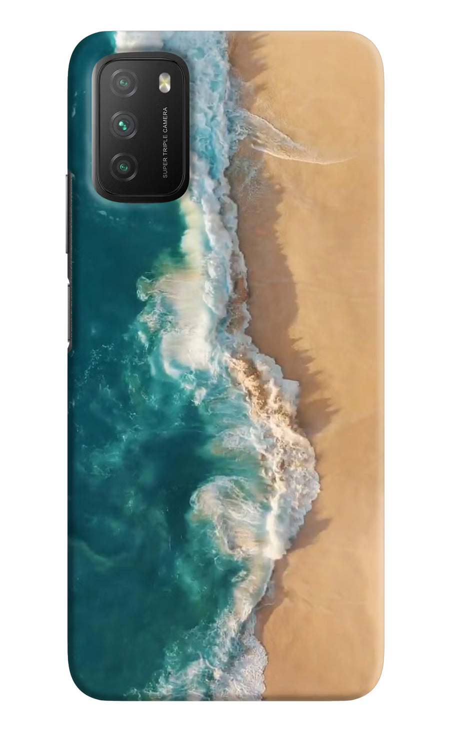 Ocean Beach Poco M3 Back Cover, Hard case