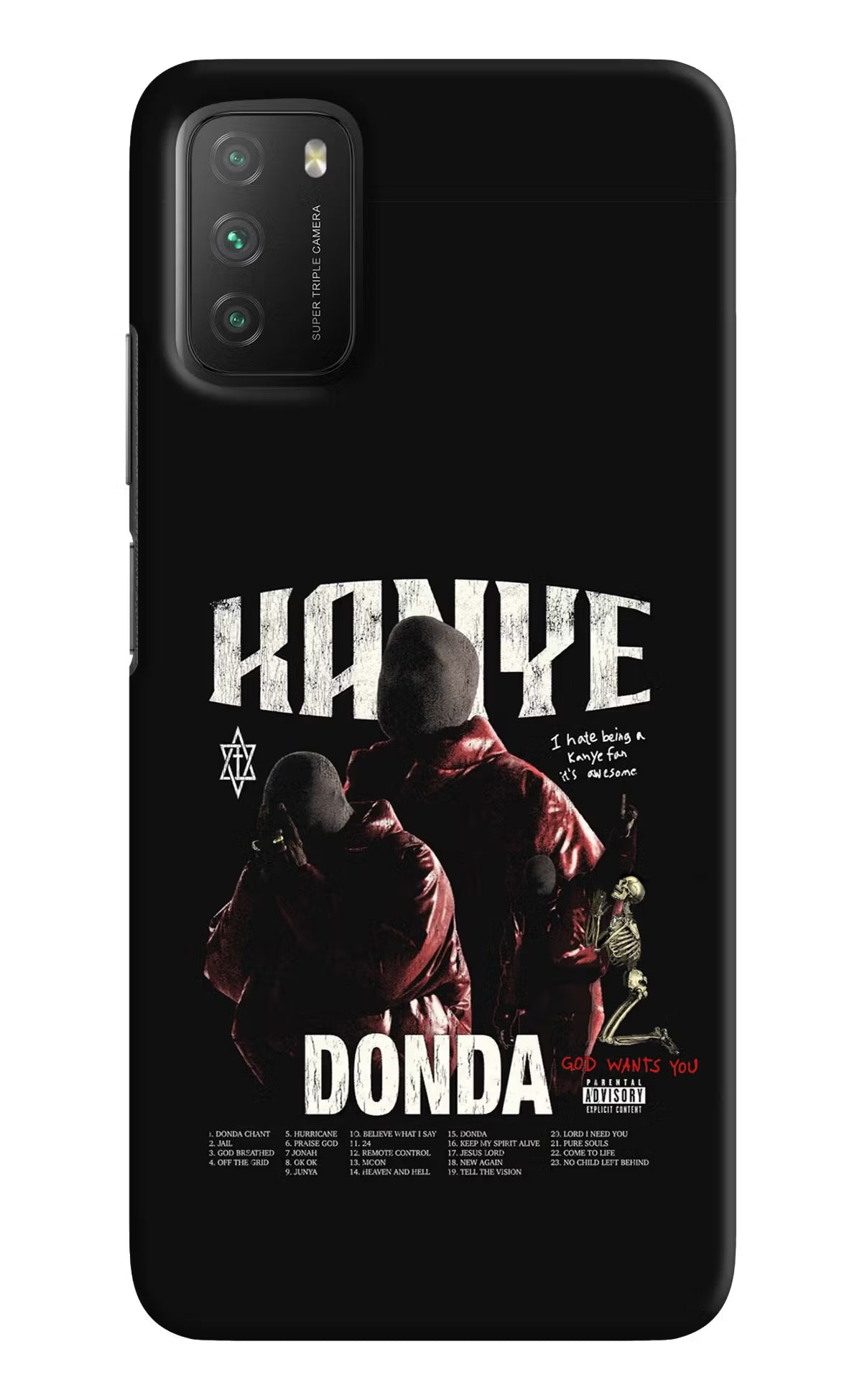 Donda Kanye West Poco M3 Hard Case Back Cover by Casekaro