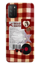 Queen of Disaster Poco M3 Hard Case Back Cover by Casekaro