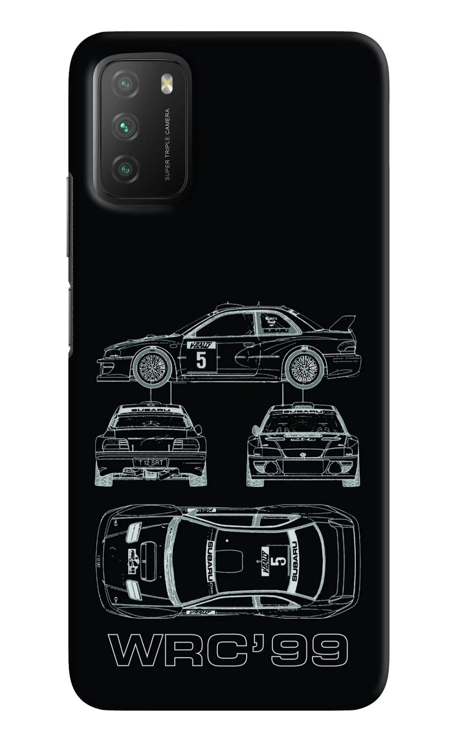 WRC'99 Poco M3 Back Cover, Hard case