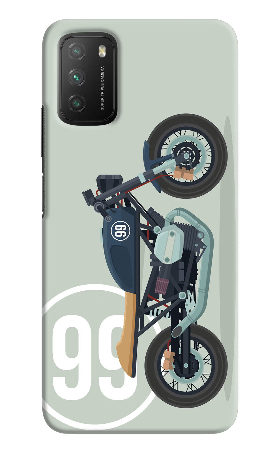 Classic Cafe Racer 99 Poco M3 Back Cover, Hard case