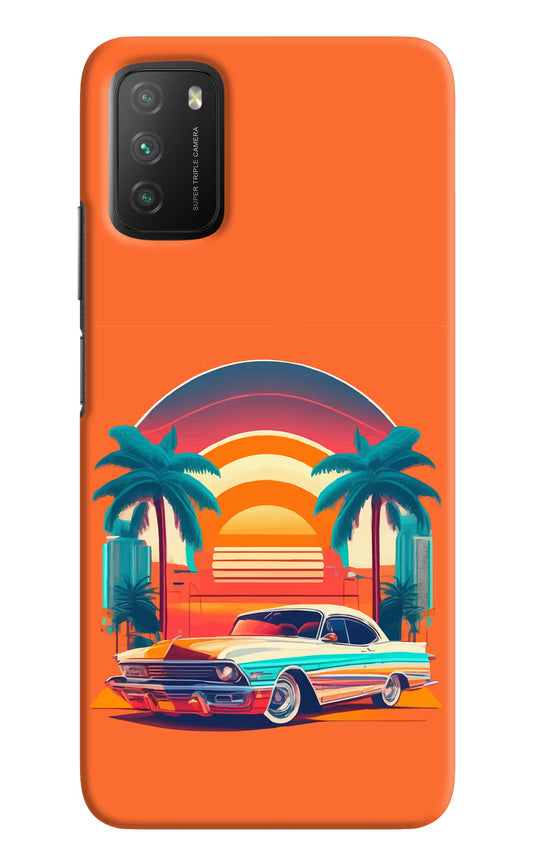 Palm Drive 80s Poco M3 Hard Case Back Cover by Casekaro
