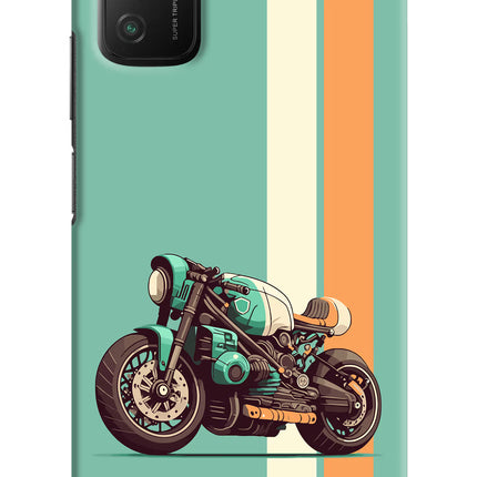 Striped Moto Drift Poco M3 Hard Case Back Cover by Casekaro