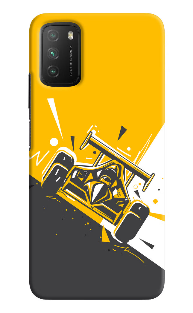 Track King Poco M3 Hard Case Back Cover by Casekaro