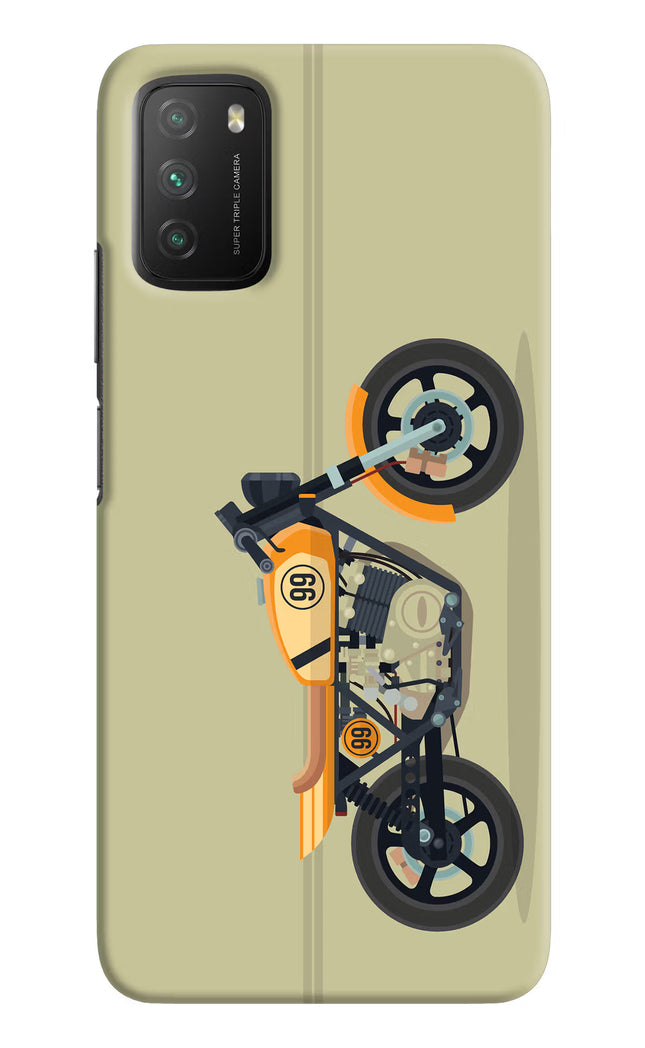 Vertical Speedster Poco M3 Hard Case Back Cover by Casekaro